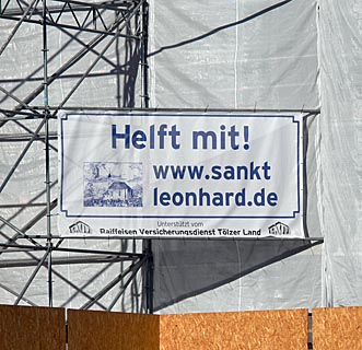 Spannplakat zur Rettung von St. Leonhard